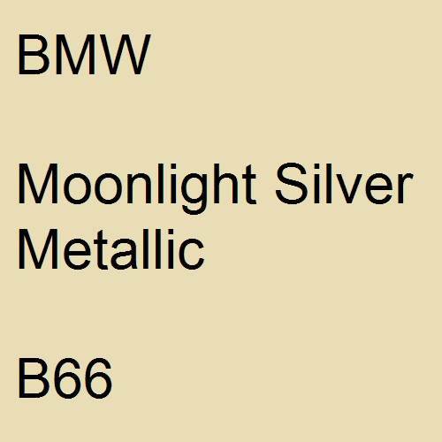 BMW, Moonlight Silver Metallic, B66.